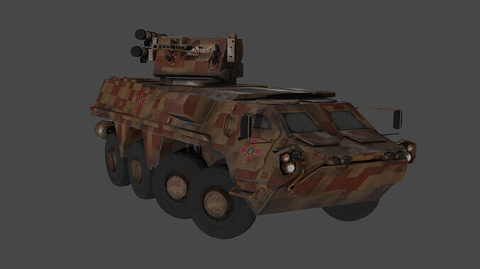 BTR 4 APC 4 UKR Low-poly 3D model