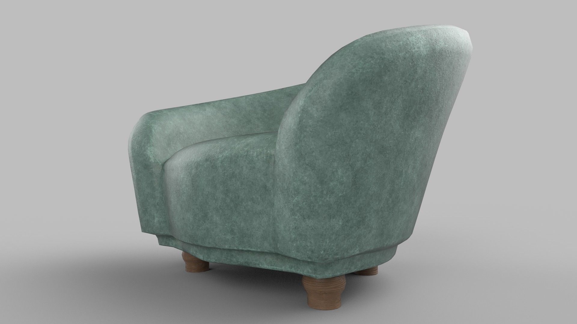 sofa realistic chair Low-poly 3D model_1