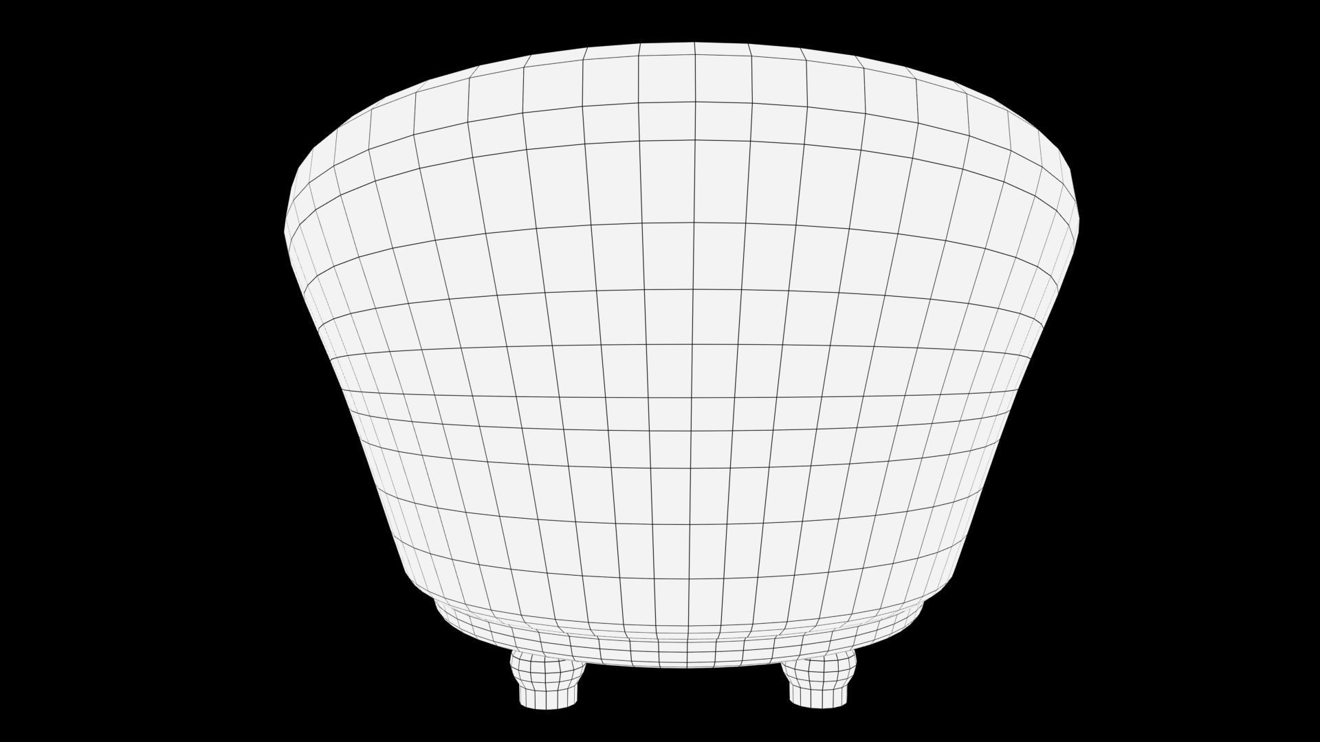 sofa realistic chair Low-poly 3D model_8