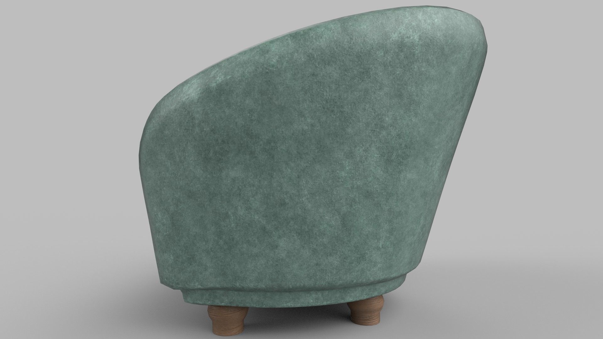 sofa realistic chair Low-poly 3D model_2