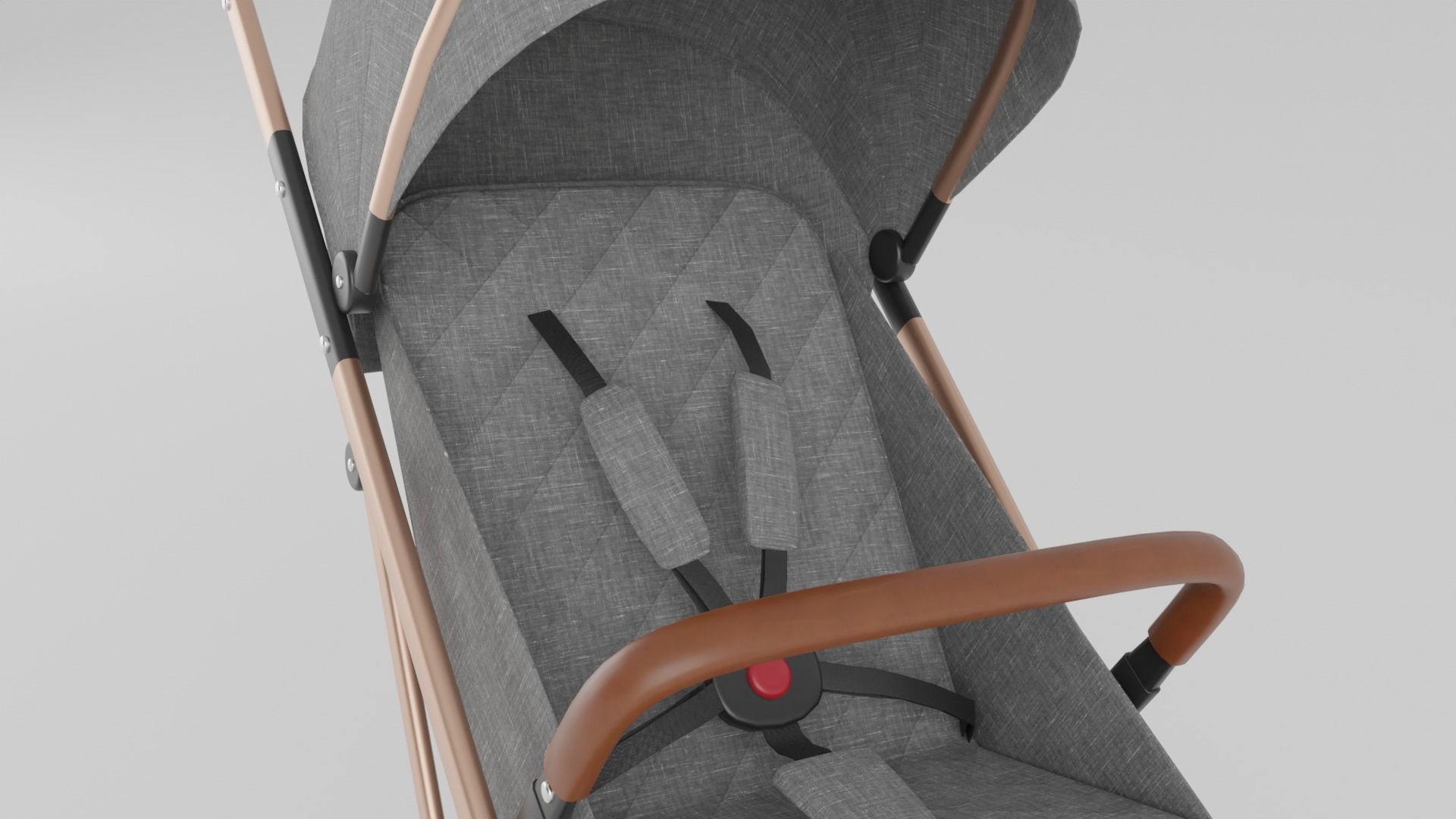 Baby Plus Coupe Stroller Collection for Babies 3 Colours S Low-poly 3D model_5