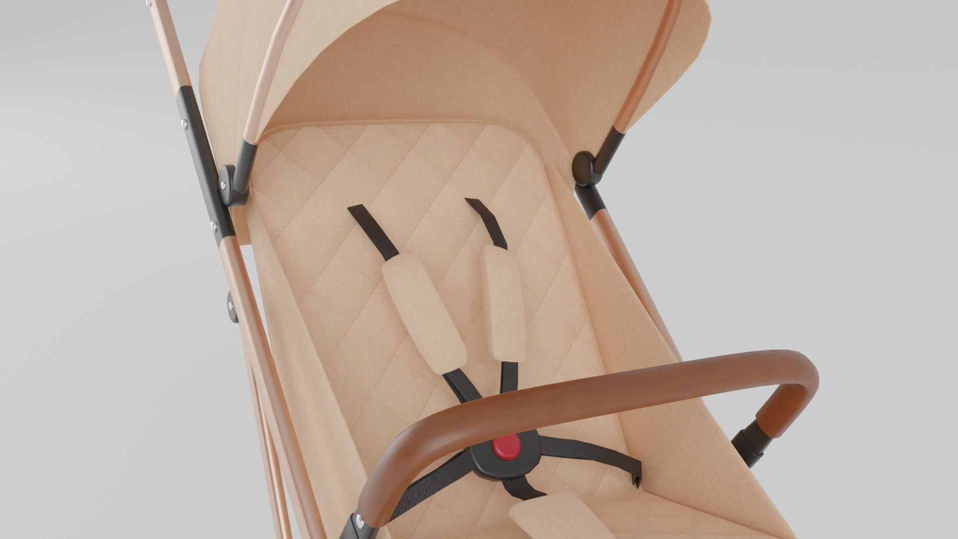 Baby Plus Coupe Stroller Collection for Babies 3 Colours S Low-poly 3D model_13