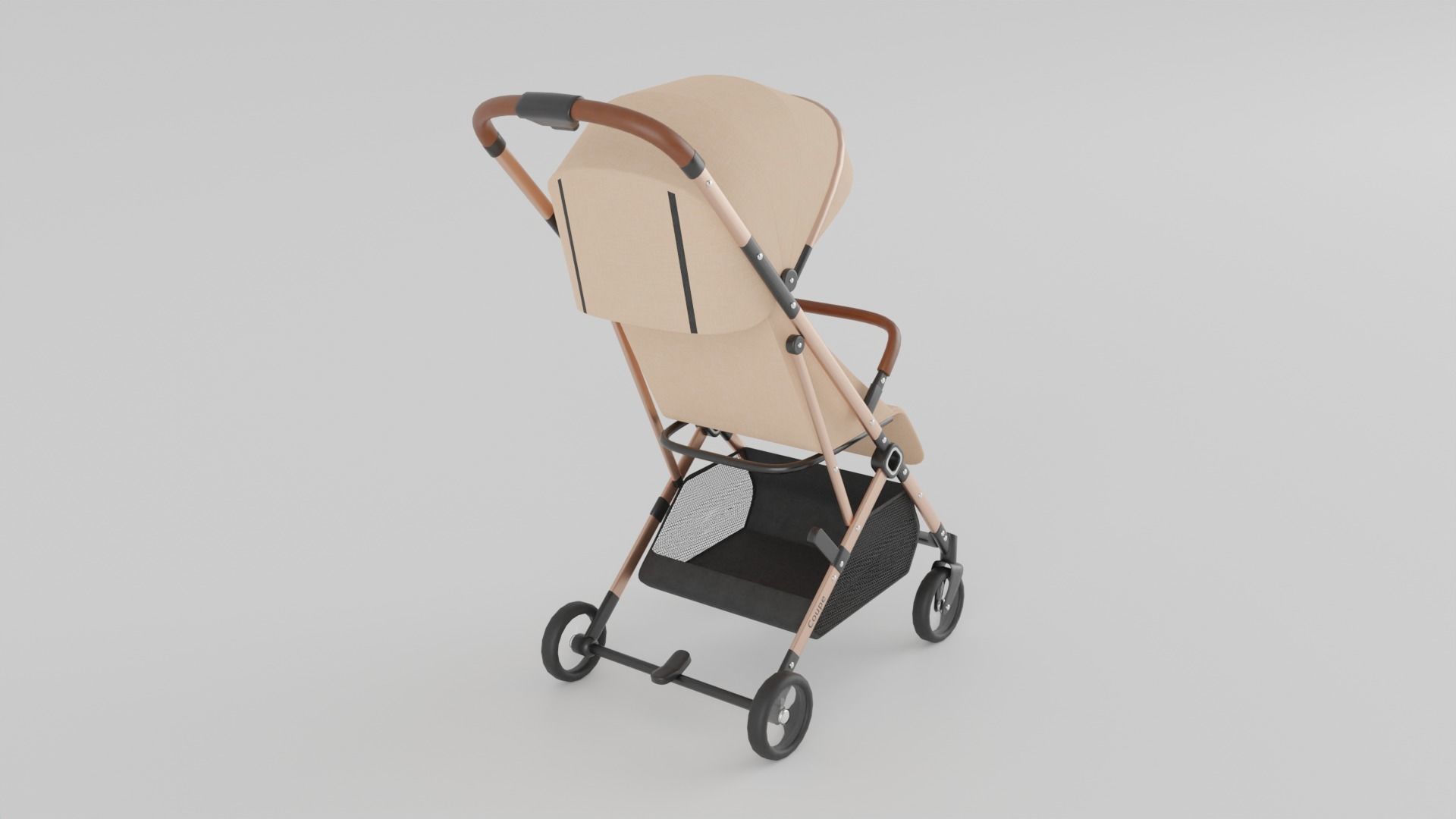 Baby Plus Coupe Stroller Collection for Babies 3 Colours S Low-poly 3D model_12