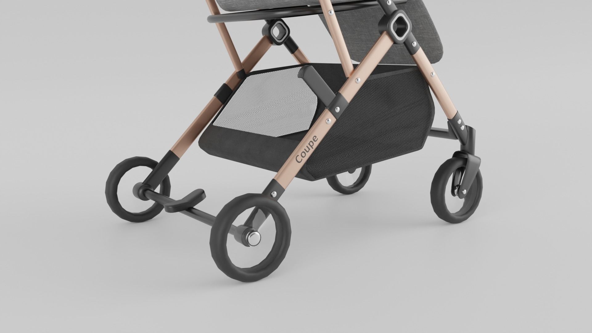 Baby Plus Coupe Stroller Collection for Babies 3 Colours S Low-poly 3D model_6