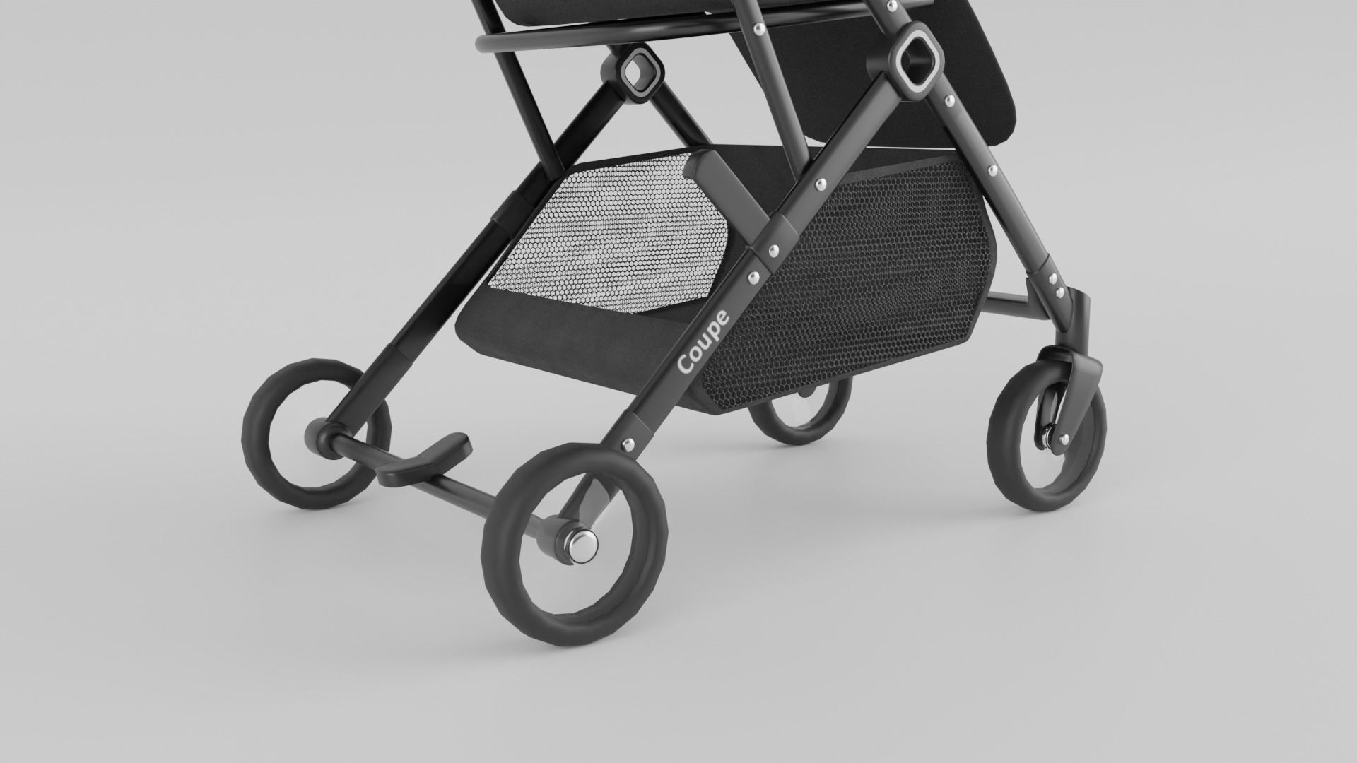 Baby Plus Coupe Stroller Collection for Babies 3 Colours S Low-poly 3D model_10