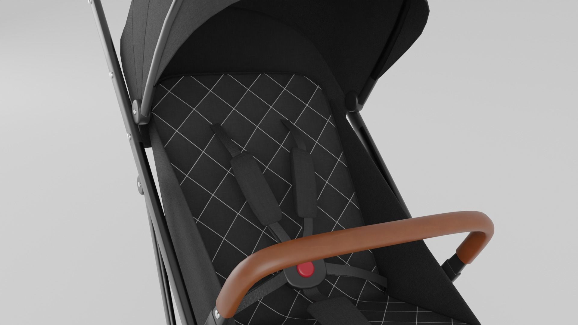 Baby Plus Coupe Stroller Collection for Babies 3 Colours S Low-poly 3D model_9