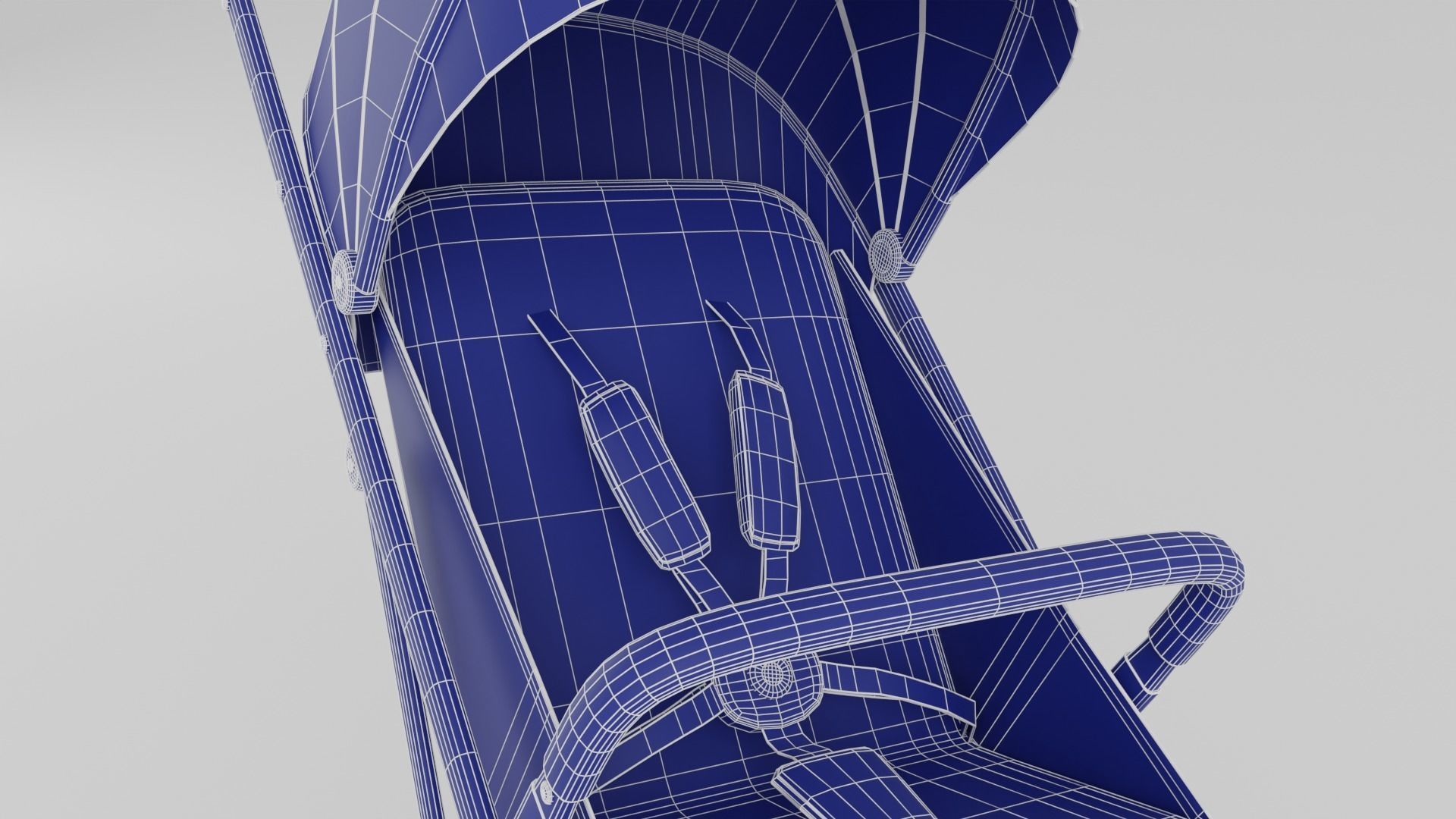 Baby Plus Coupe Stroller Collection for Babies 3 Colours S Low-poly 3D model_16