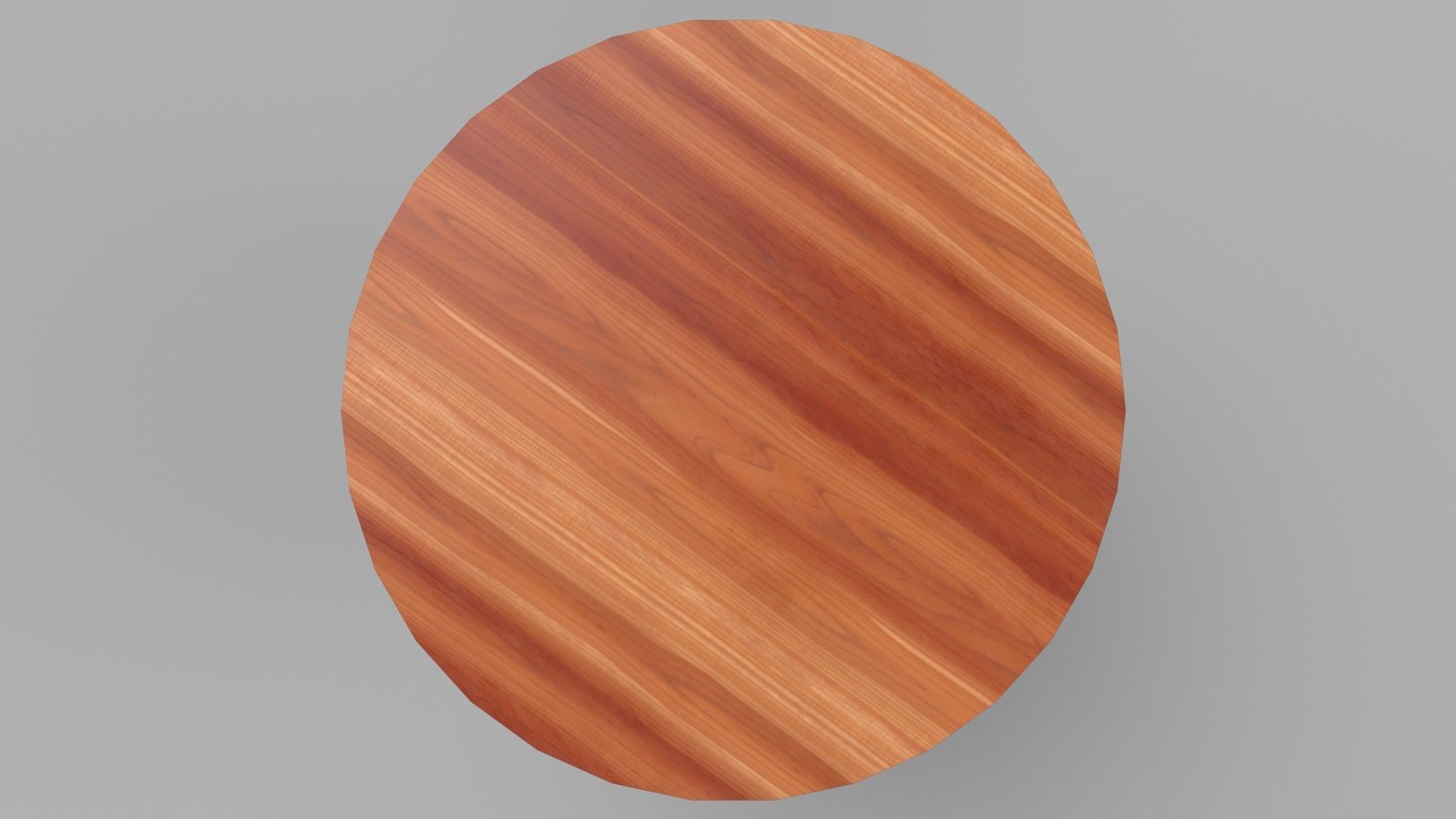 table round wooden with legs Low-poly 3D model_1