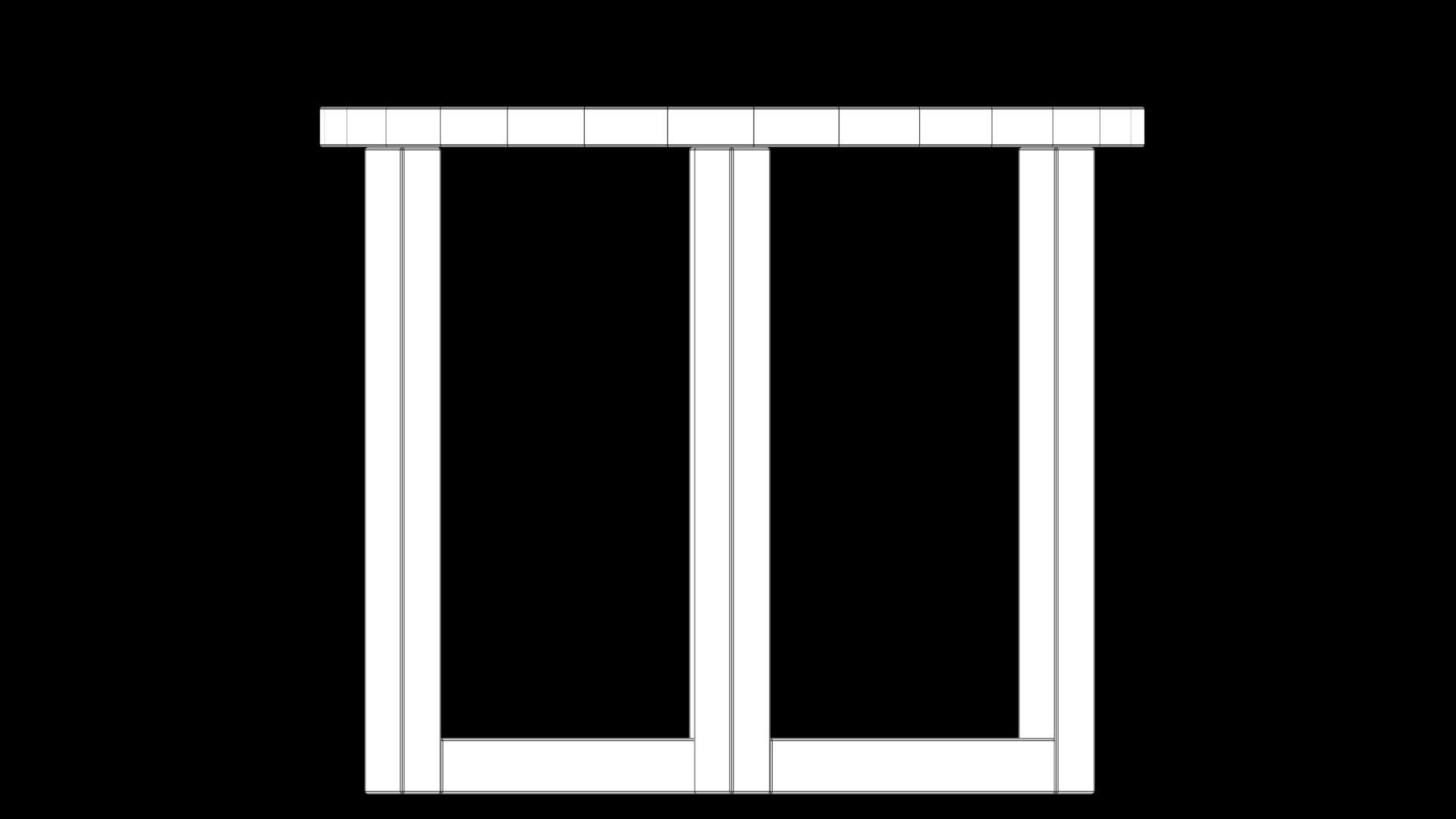 table round wooden with legs Low-poly 3D model_6