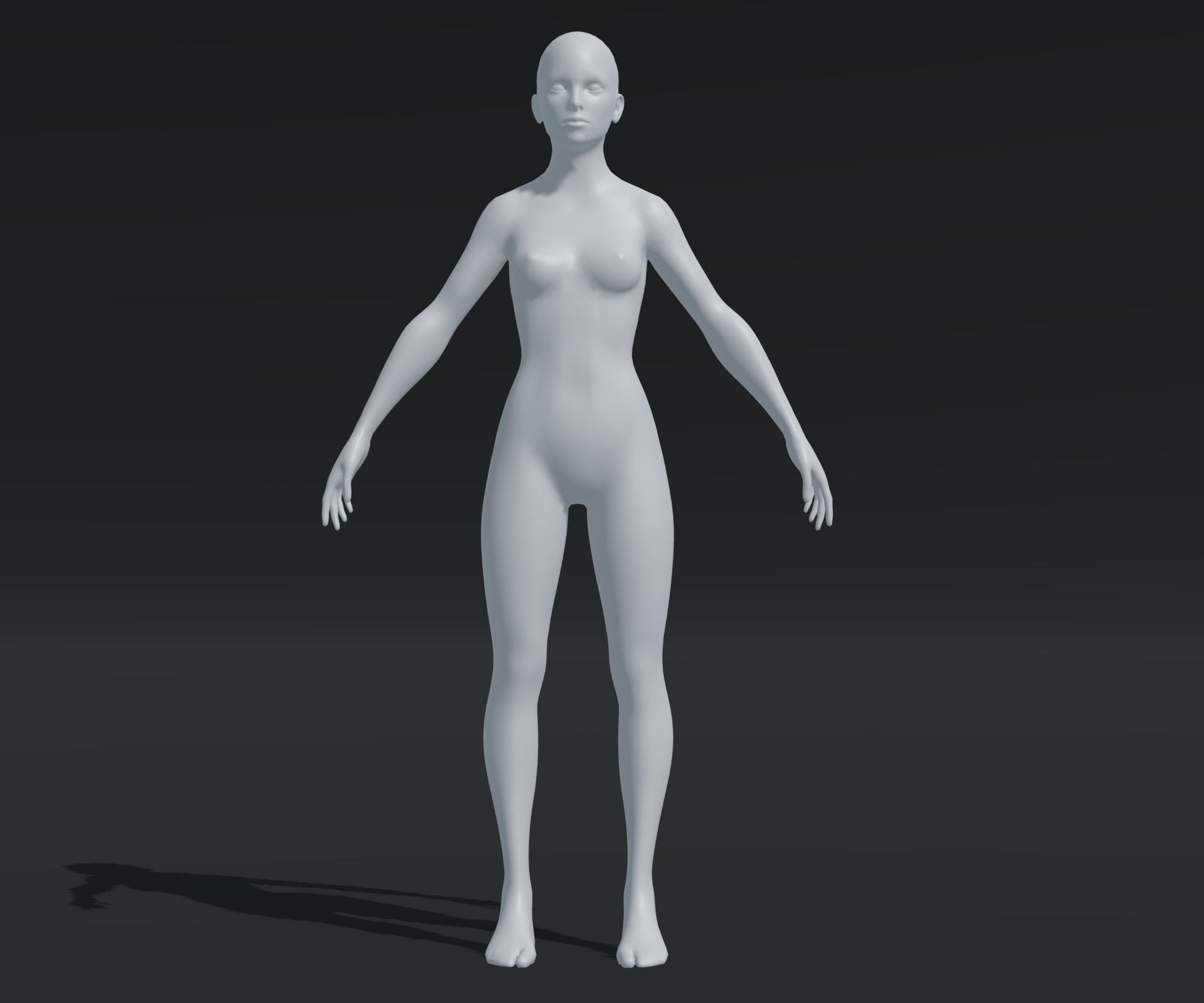 Male Female Body Base Mesh Animated Rigged 20k Poly Collection _18