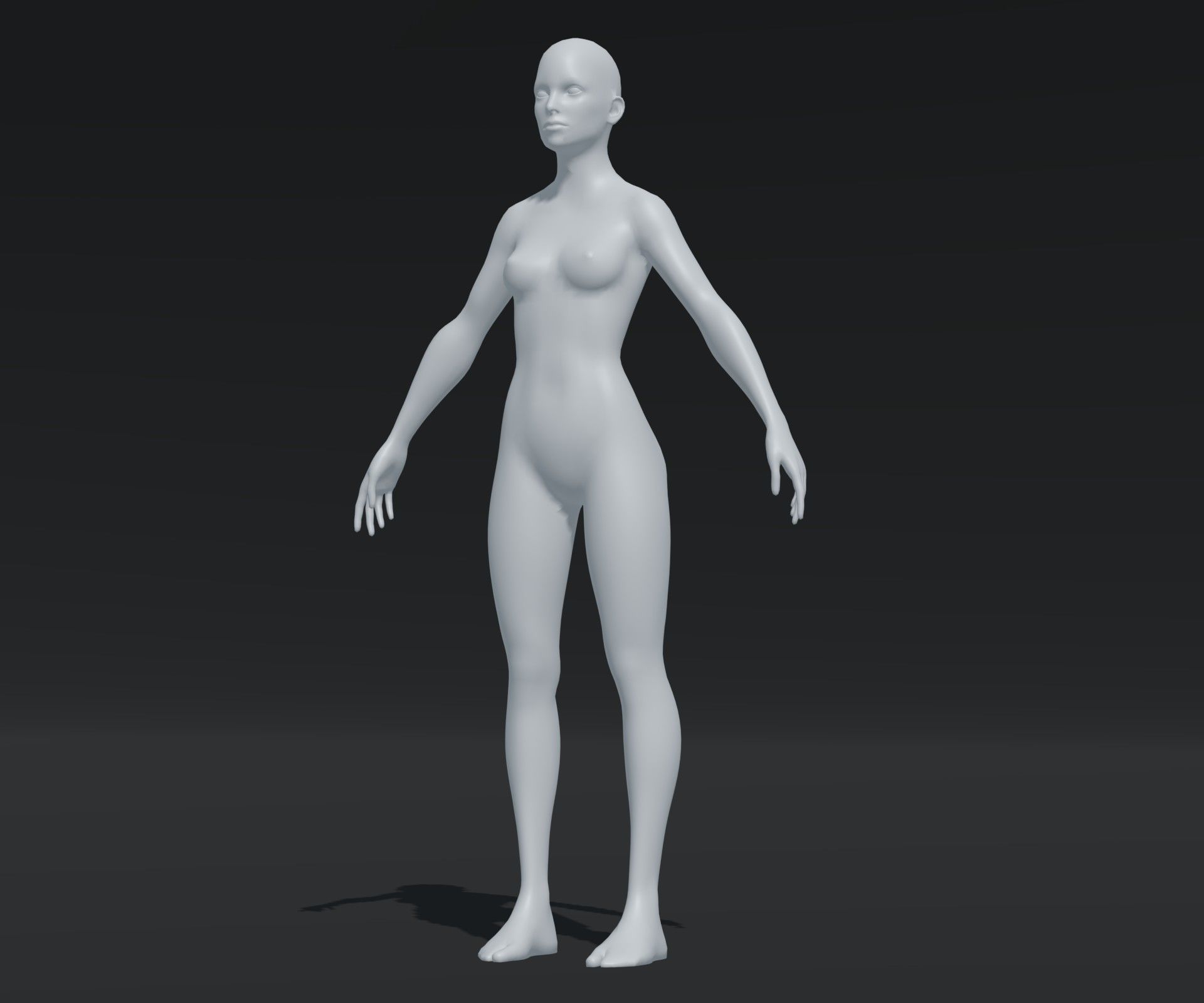 Male Female Body Base Mesh Animated Rigged 20k Poly Collection _26