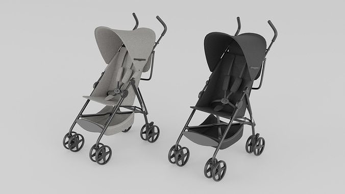 Baby Plus Galaxy Up Stroller for Babies Collection 2 Colours S Low-poly 3D model