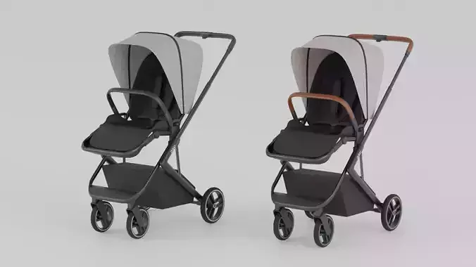 Bagi Neo Stroller for Babies Collection 2 Colours S Low-poly 3D model