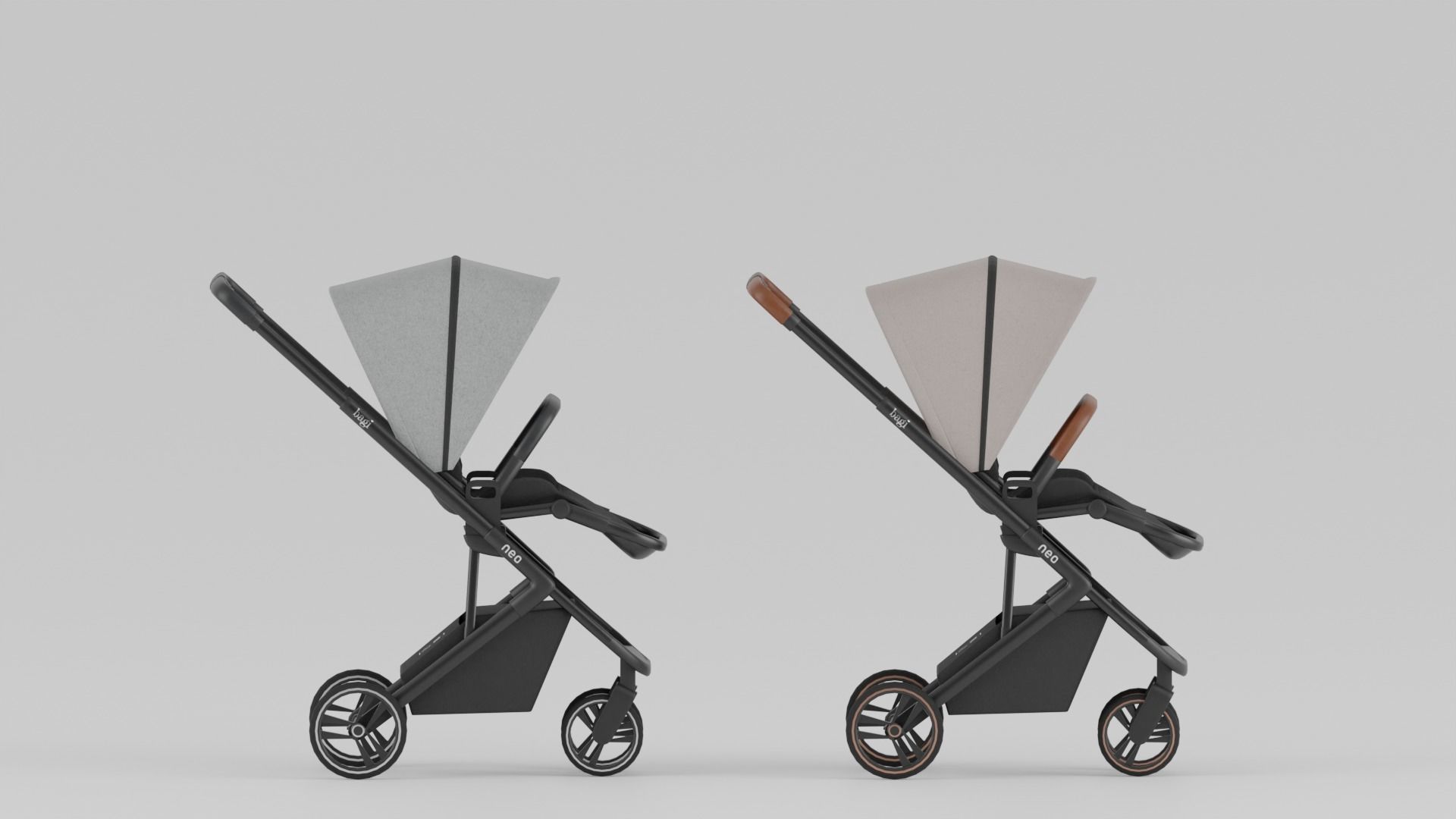 Bagi Neo Stroller for Babies Collection 2 Colours S Low-poly 3D model_1