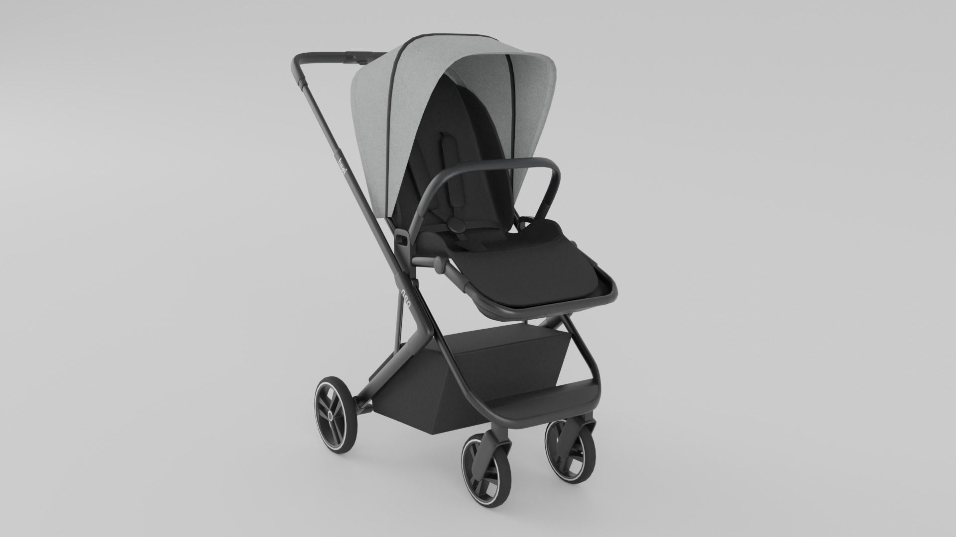 Bagi Neo Stroller for Babies Collection 2 Colours S Low-poly 3D model_3
