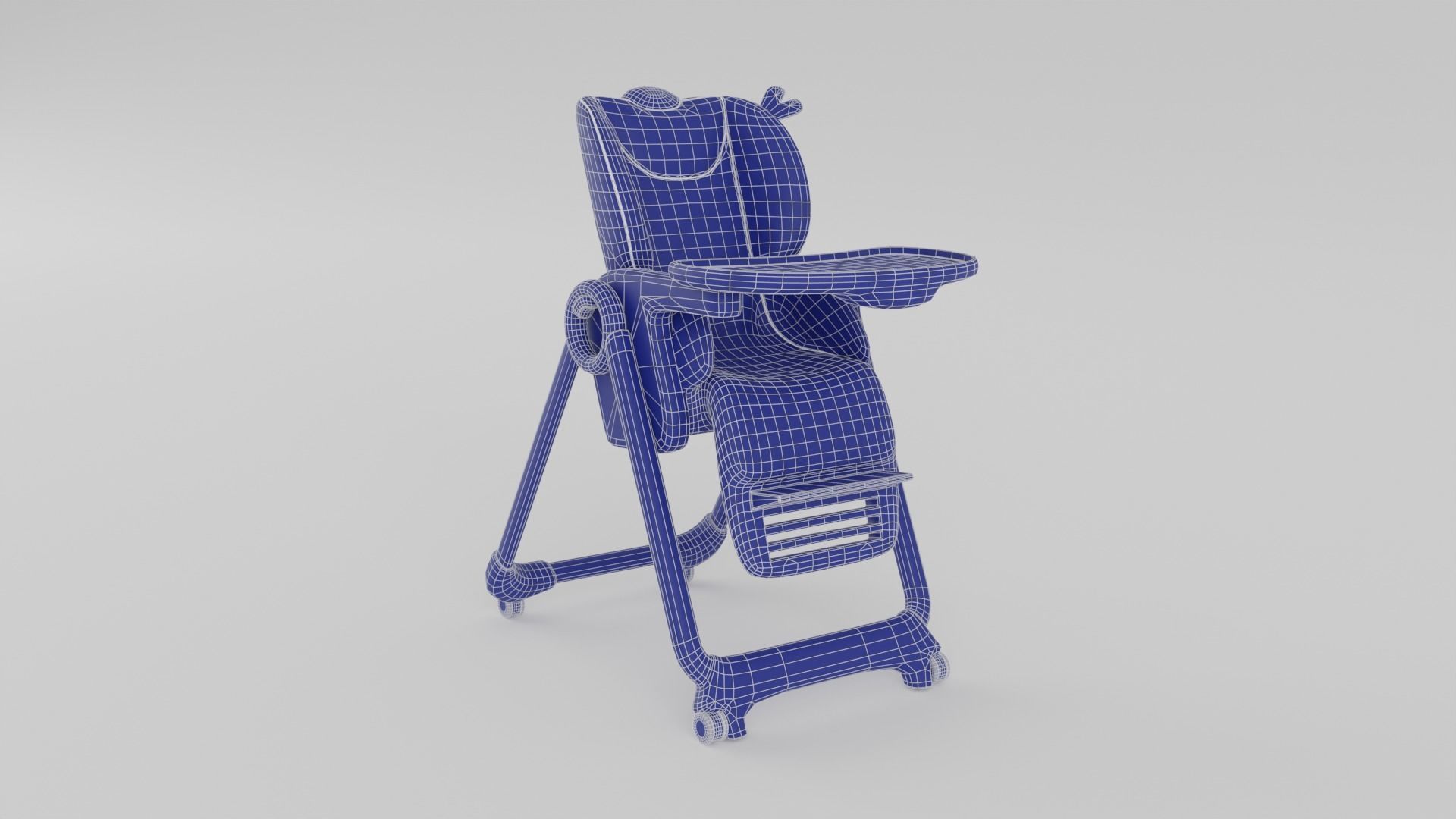 Chicco Polly 2 Start High Chair for Babies K Low-poly 3D model_9