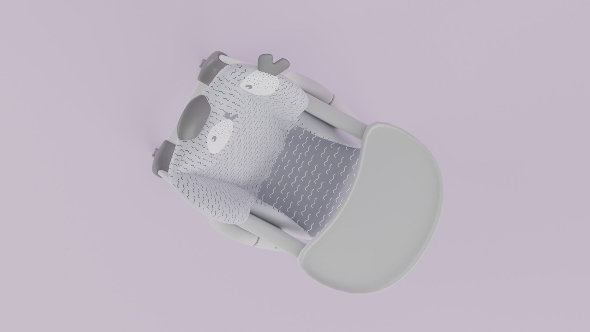 Chicco Polly 2 Start High Chair for Babies K Low-poly 3D model_4