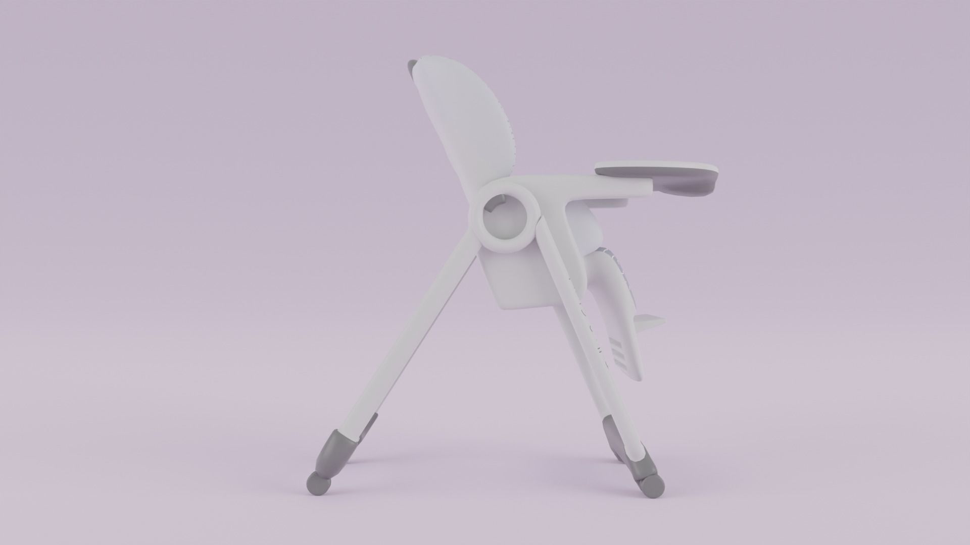 Chicco Polly 2 Start High Chair for Babies K Low-poly 3D model_6