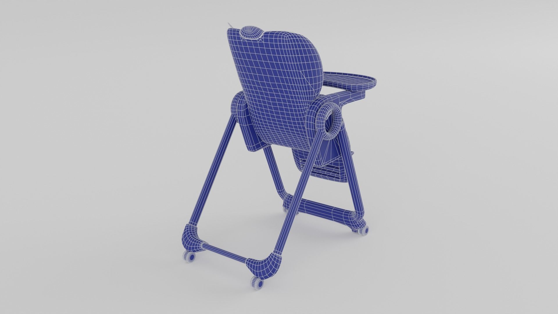 Chicco Polly 2 Start High Chair for Babies K Low-poly 3D model_10