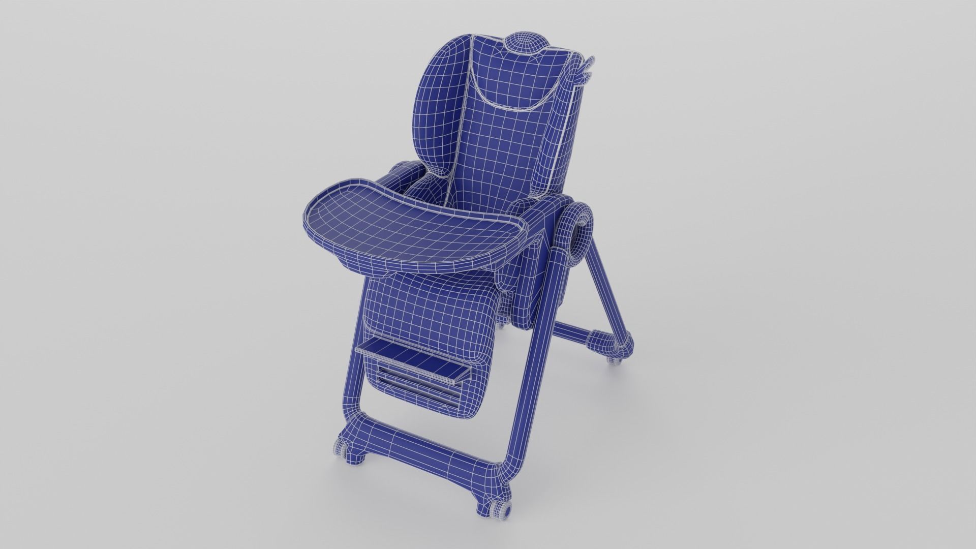 Chicco Polly 2 Start High Chair for Babies K Low-poly 3D model_12