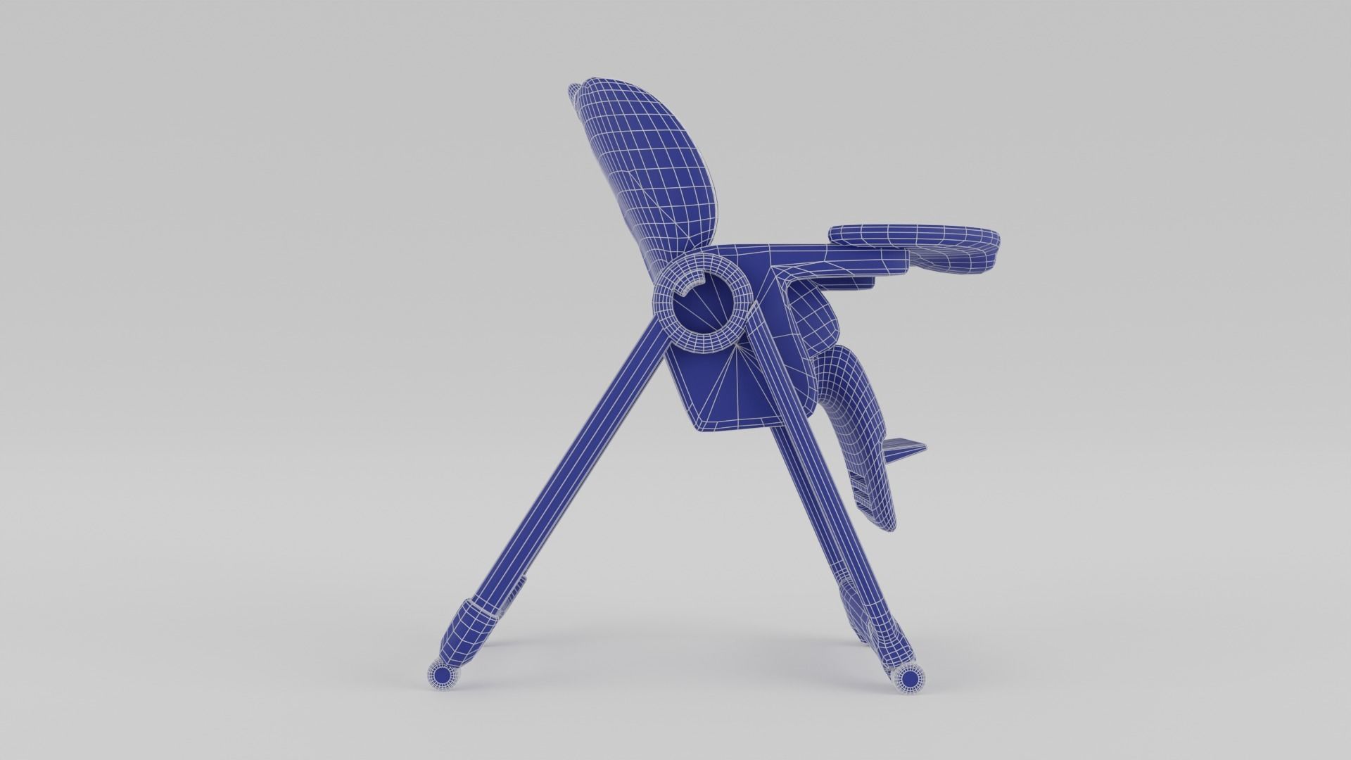 Chicco Polly 2 Start High Chair for Babies K Low-poly 3D model_15