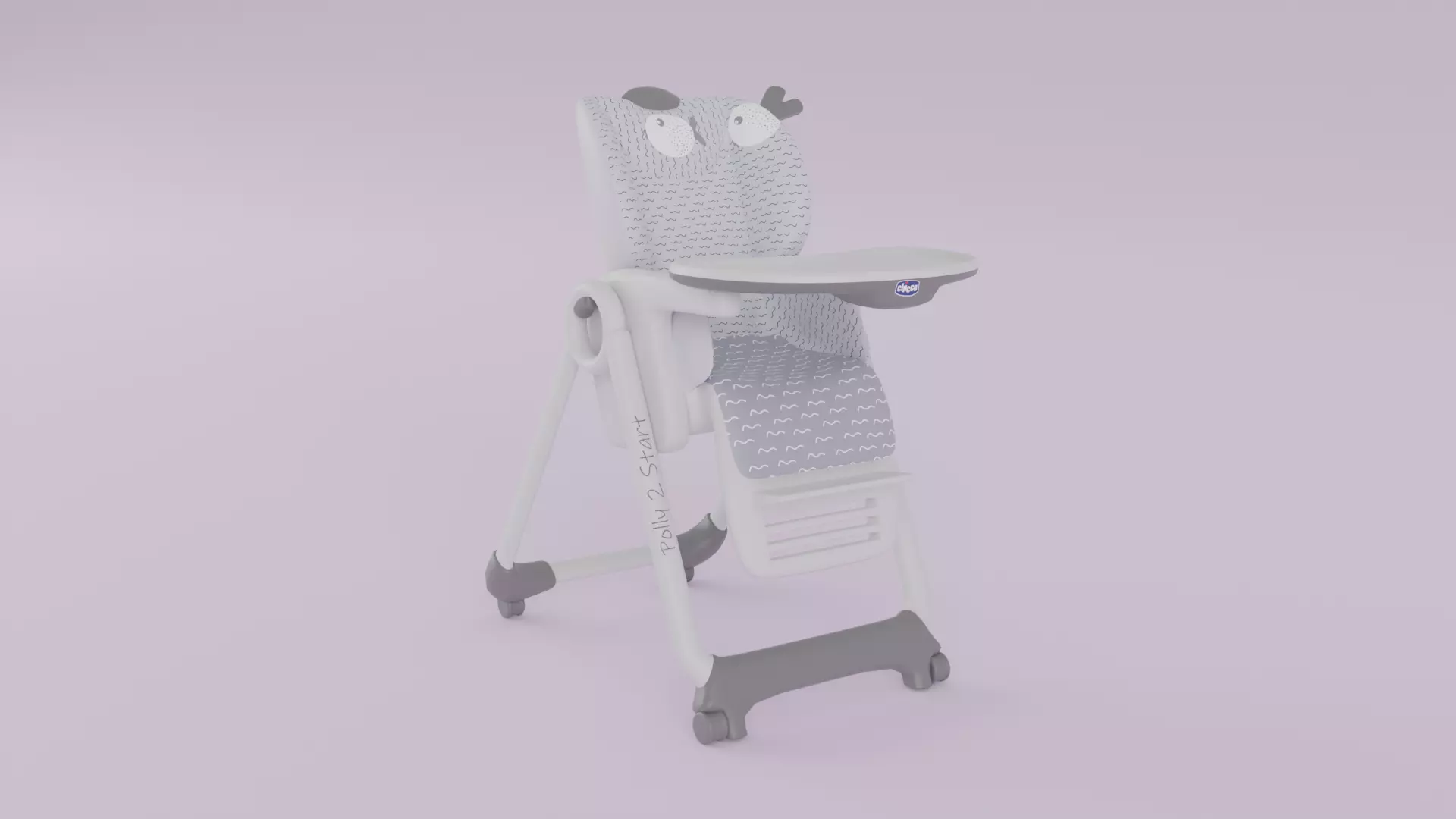 Chicco Polly 2 Start High Chair for Babies K Low-poly 3D model_0