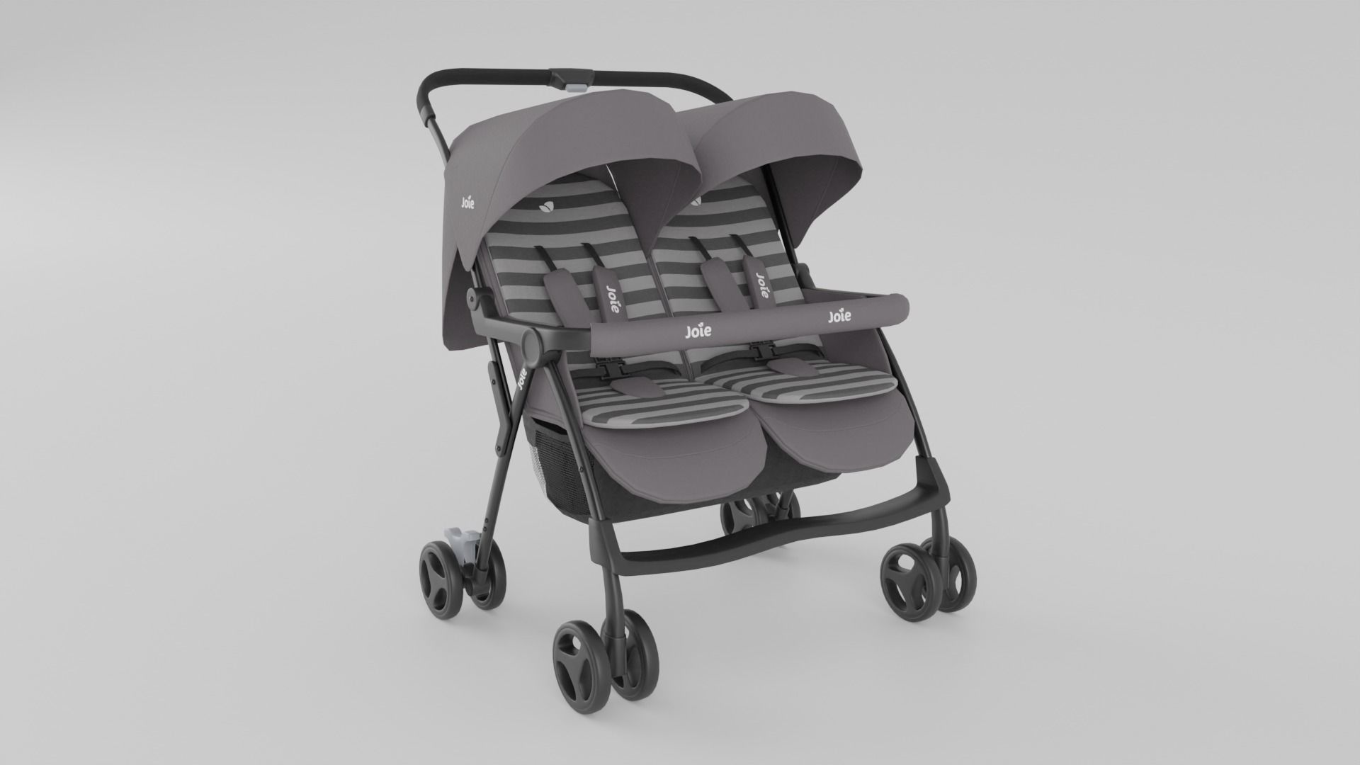 Joie Aire Twin Double Stroller for Babies Collection 2 Colours S Low-poly 3D model_3