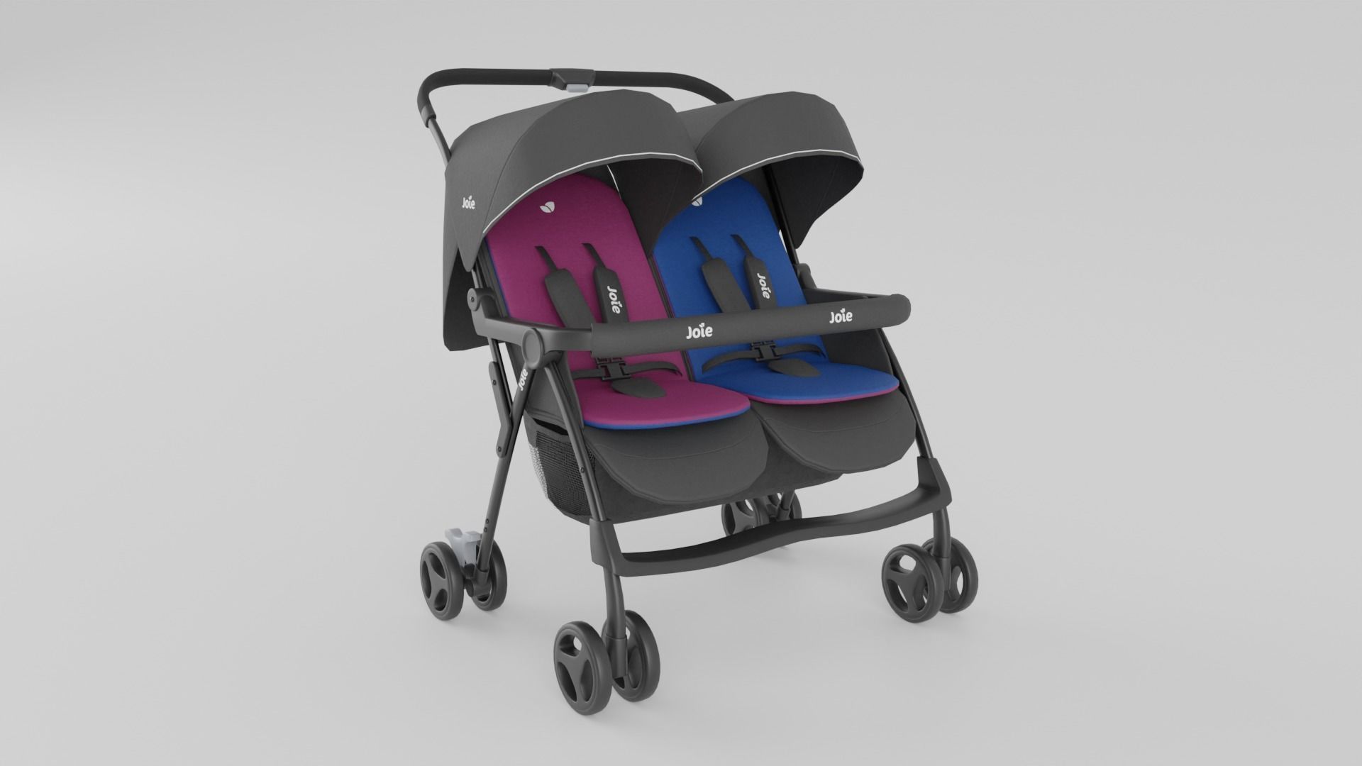 Joie Aire Twin Double Stroller for Babies Collection 2 Colours S Low-poly 3D model_8