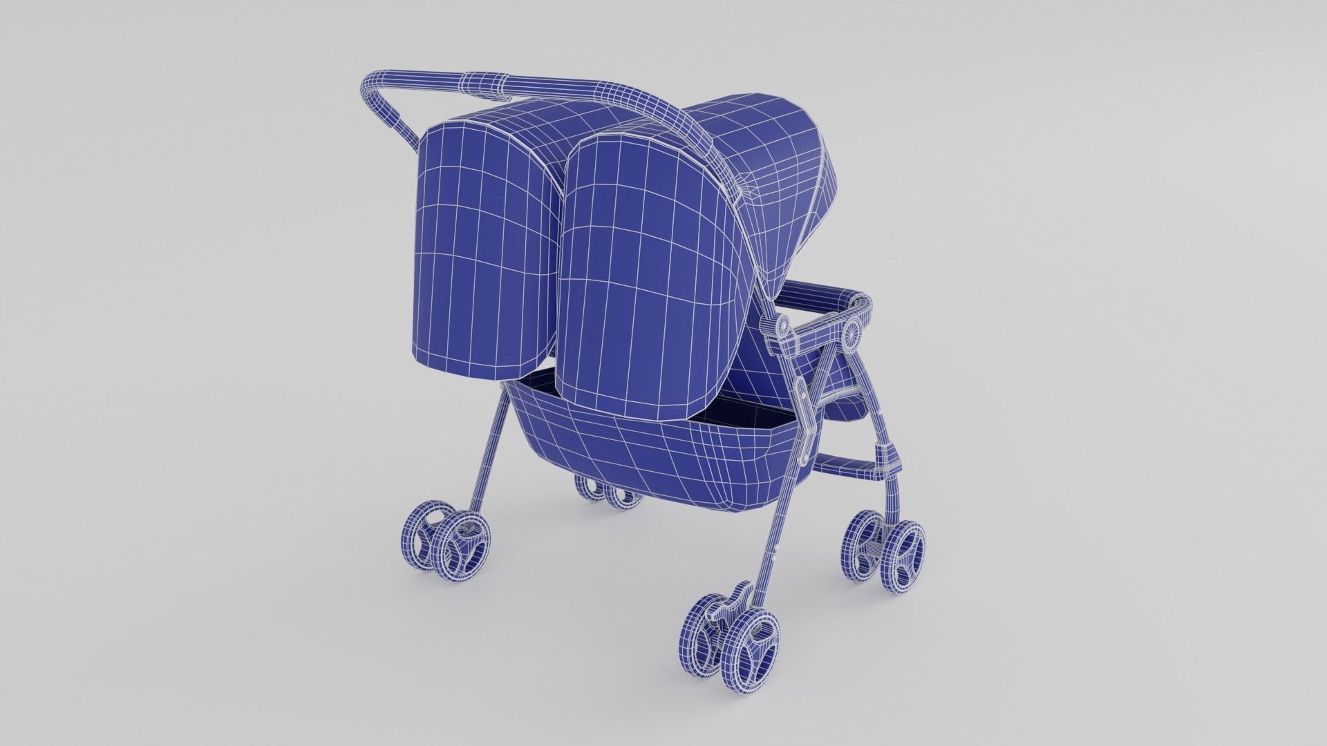 Joie Aire Twin Double Stroller for Babies Collection 2 Colours S Low-poly 3D model_13