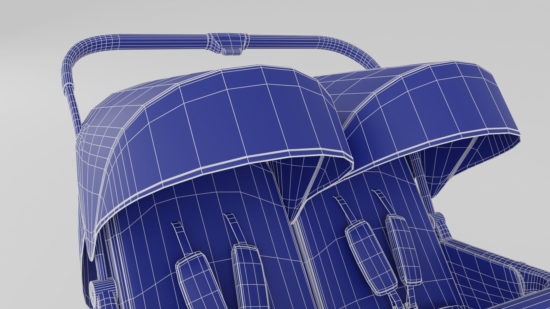 Joie Aire Twin Double Stroller for Babies Collection 2 Colours S Low-poly 3D model_15