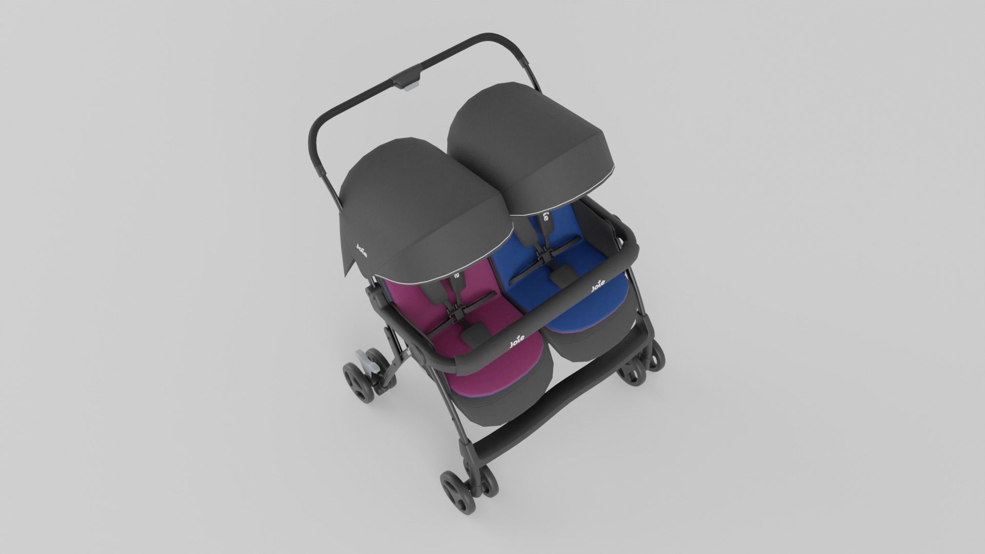 Joie Aire Twin Double Stroller for Babies Collection 2 Colours S Low-poly 3D model_10