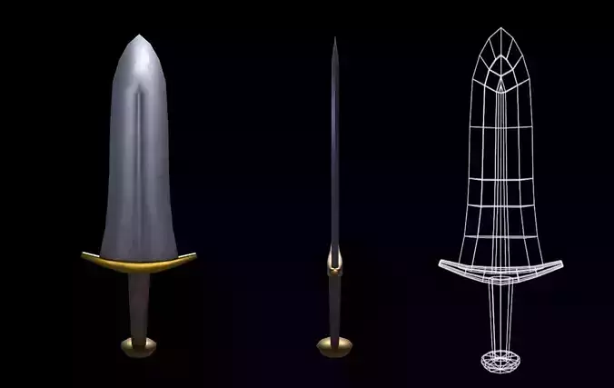 Low Poly Dagger Pack for Unreal Engine Free low-poly 3D model
