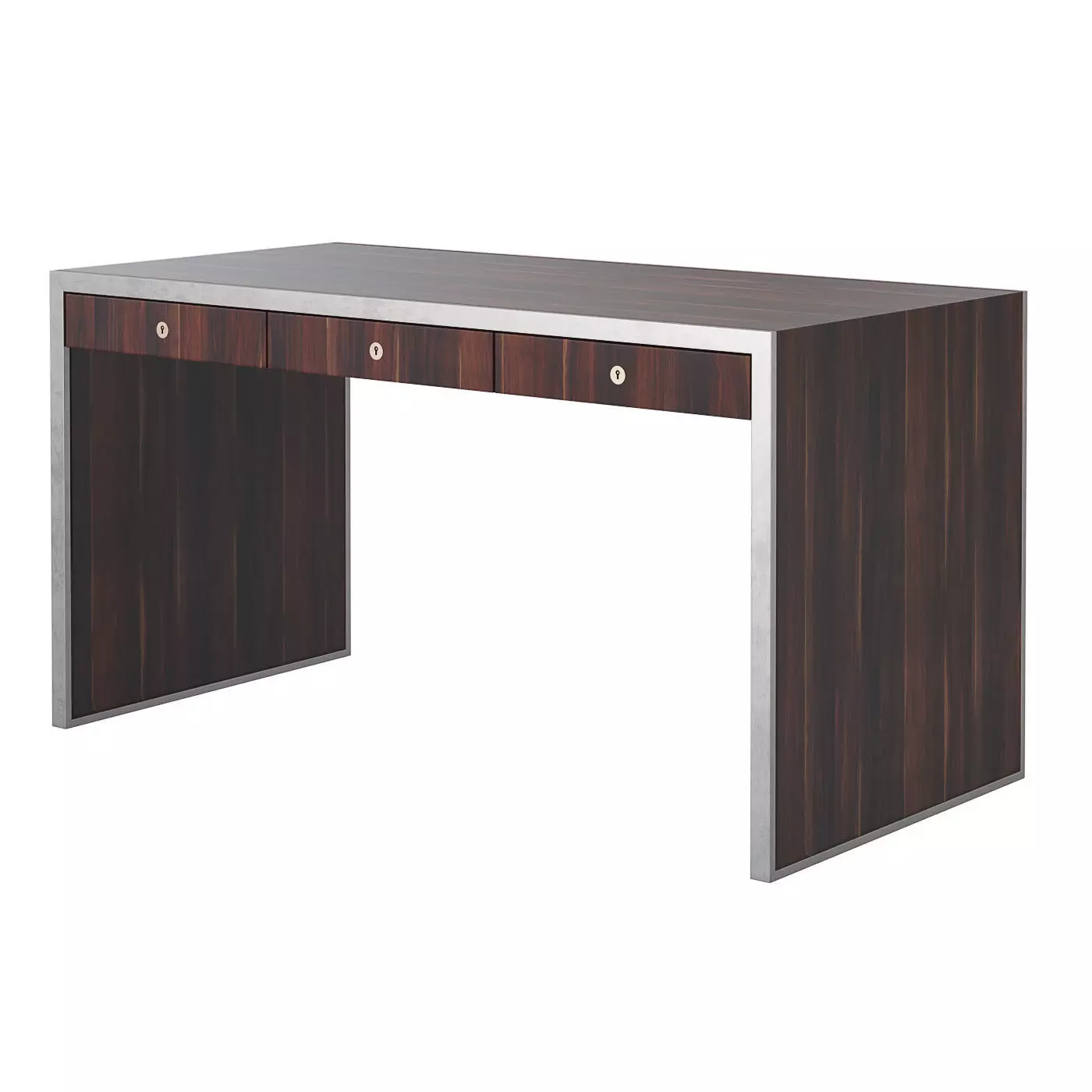 Jacques Adnet French Macassar Desk Low-poly 3D model
