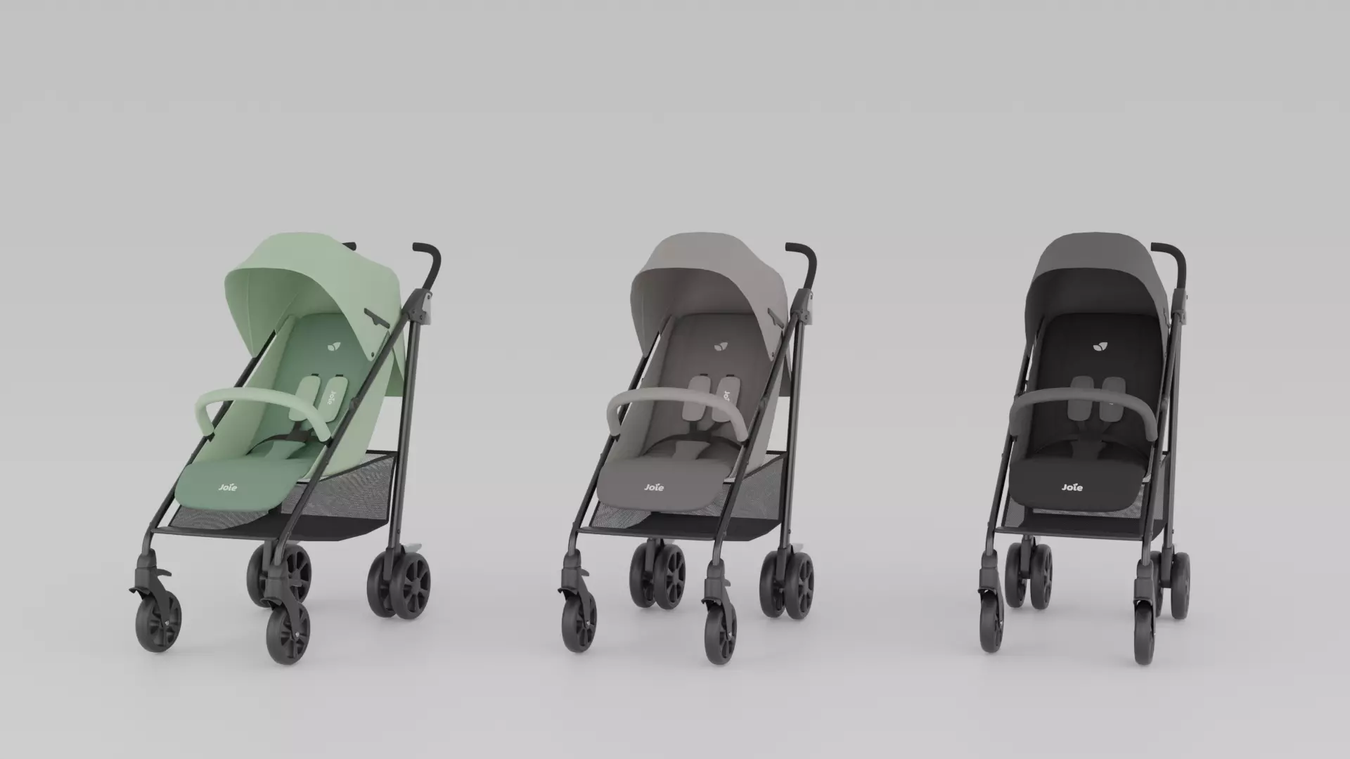 Joie Brisk Stroller LX for Babies Collection 3 Colours S Low-poly 3D model_0