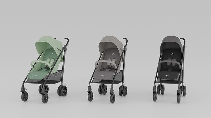 Joie Brisk Stroller LX for Babies Collection 3 Colours S Low-poly 3D model