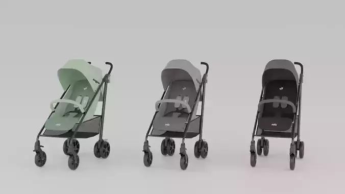 Joie Brisk Stroller LX for Babies Collection 3 Colours S Low-poly 3D model