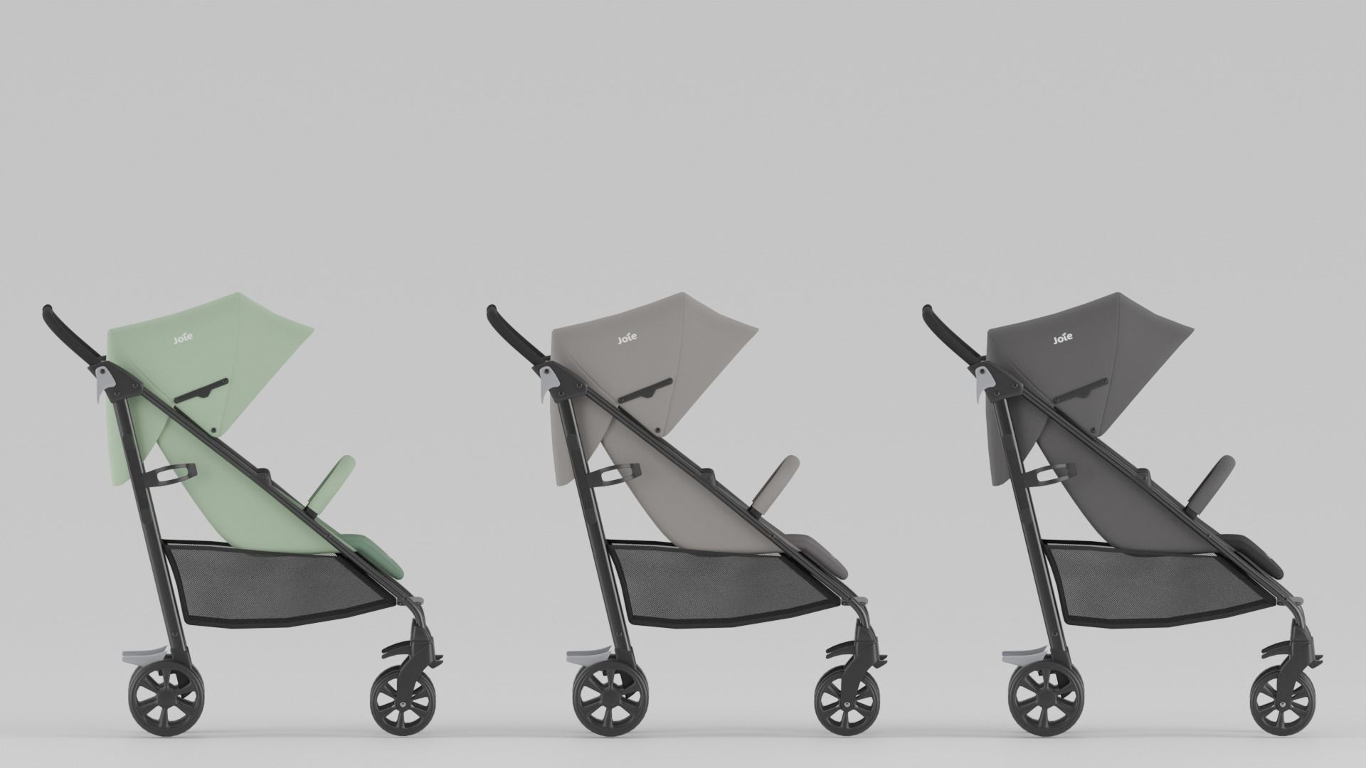 Joie Brisk Stroller LX for Babies Collection 3 Colours S Low-poly 3D model_1