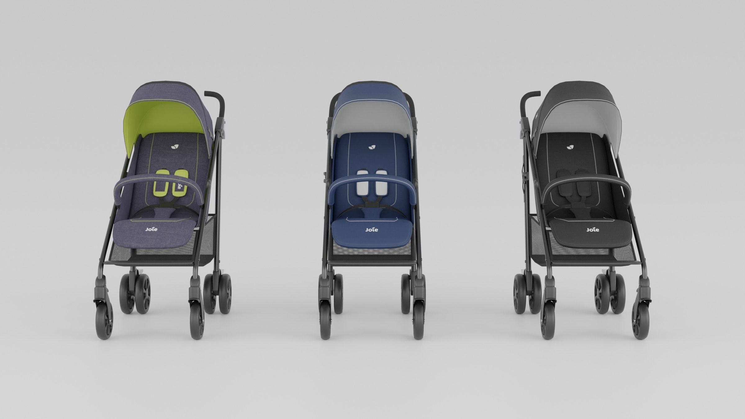 Joie Brisk Stroller for Babies Collection 3 Colours S Low-poly 3D model_2