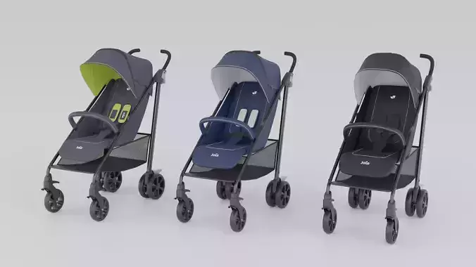 Joie Brisk Stroller for Babies Collection 3 Colours S Low-poly 3D model
