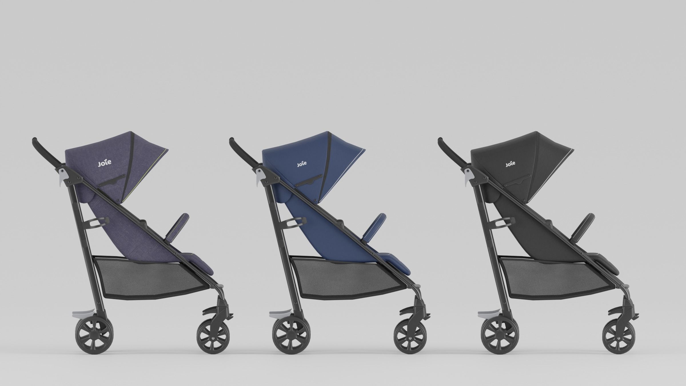 Joie Brisk Stroller for Babies Collection 3 Colours S Low-poly 3D model_1