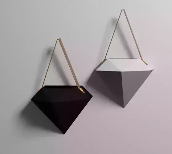 Geometric Ceramic Hanging Planters