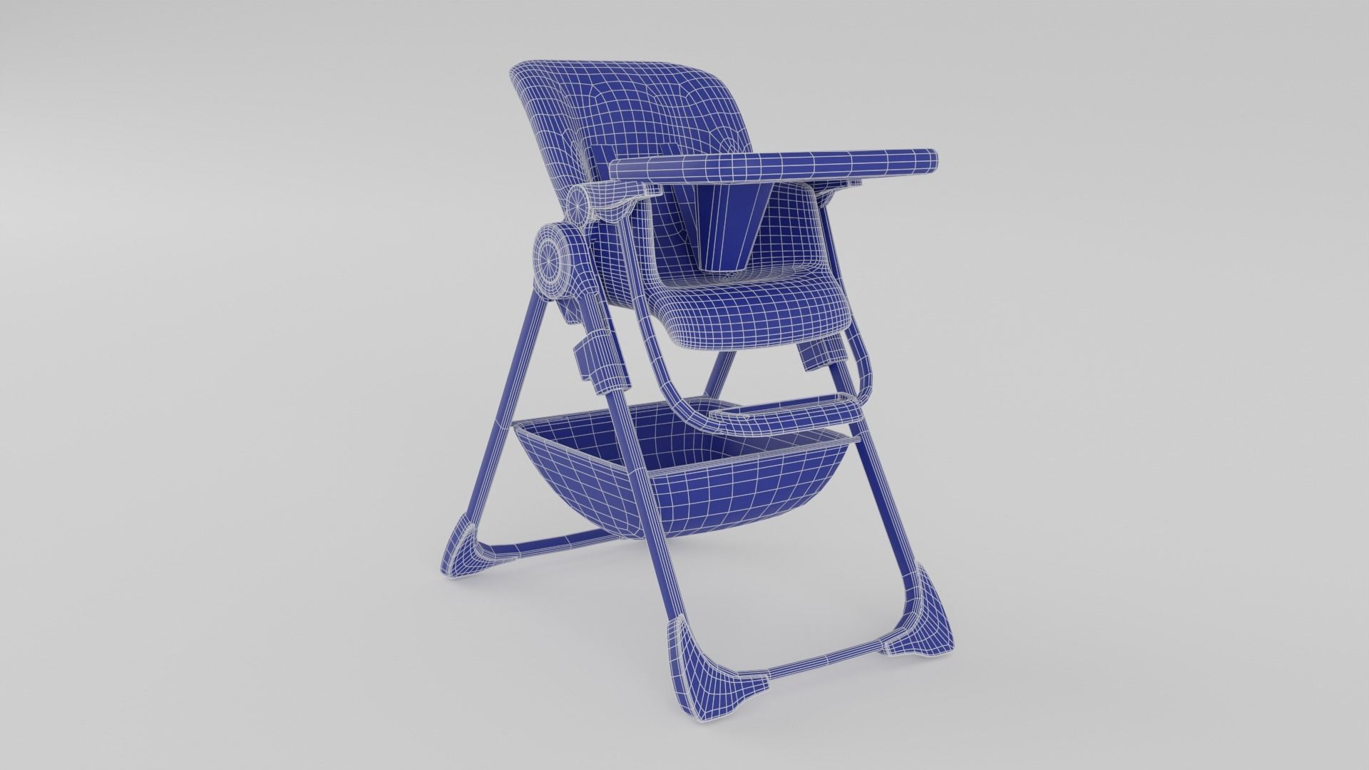 Joie Mimzy Snacker 2in1 High Chair for Babies K Low-poly 3D model_8