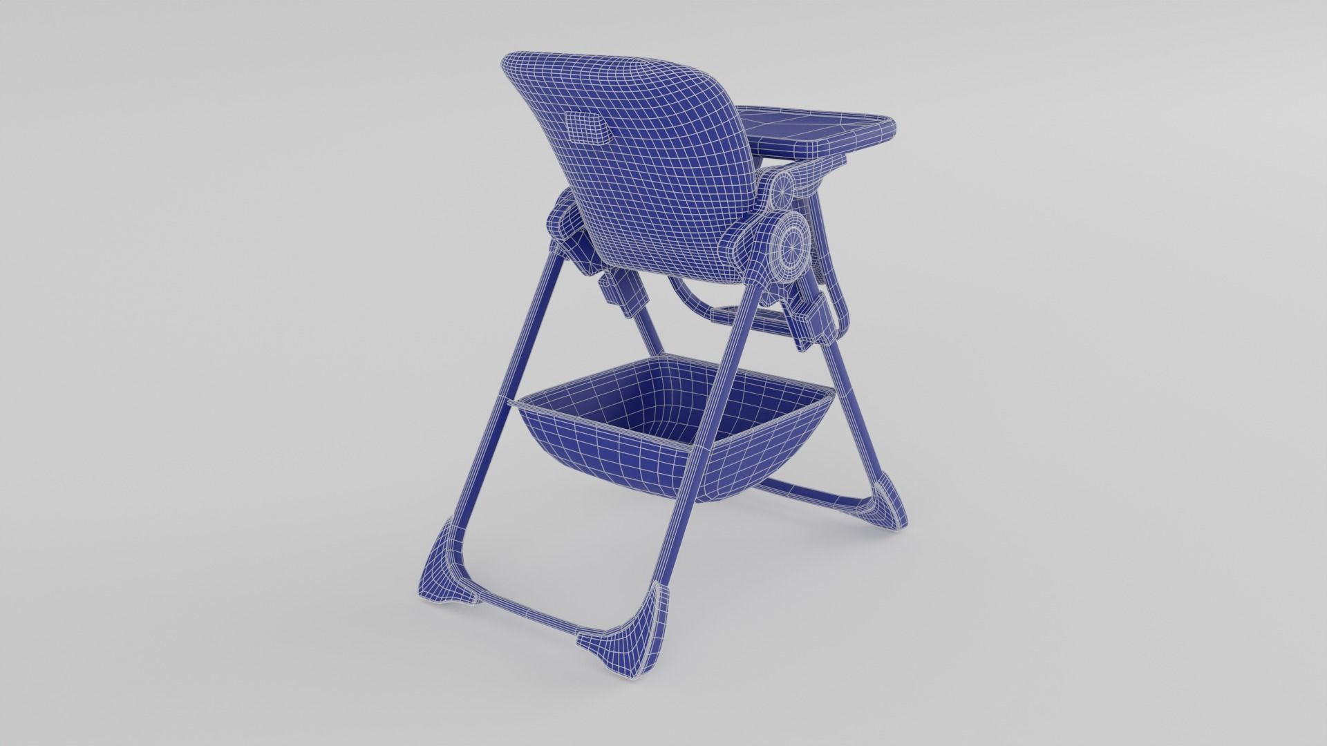 Joie Mimzy Snacker 2in1 High Chair for Babies K Low-poly 3D model_9