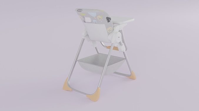 Joie Mimzy Snacker 2in1 High Chair for Babies K Low-poly 3D model 2