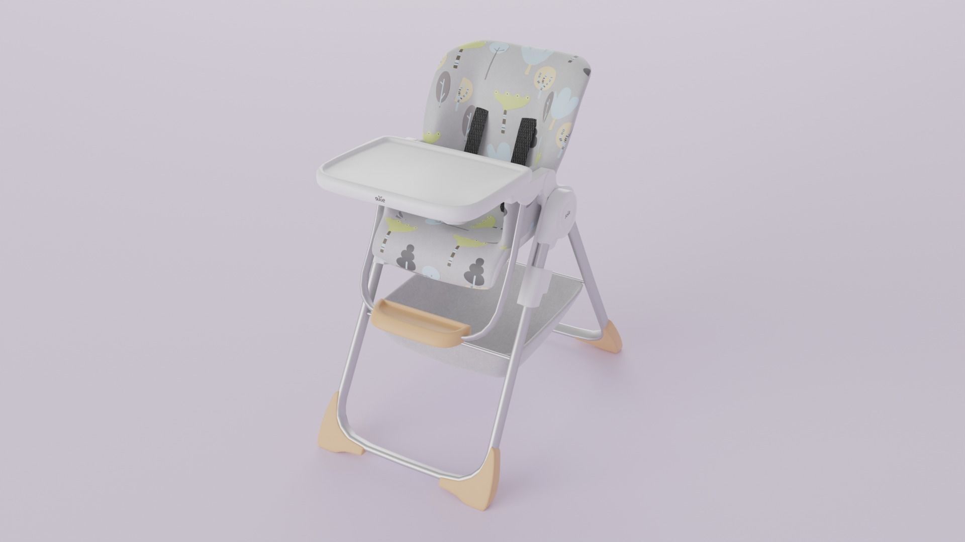 Joie Mimzy Snacker 2in1 High Chair for Babies K Low-poly 3D model_3