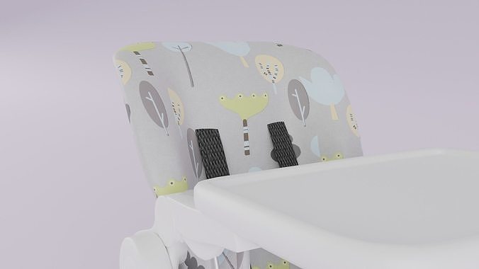Joie Mimzy Snacker 2in1 High Chair for Babies K Low-poly 3D model 3