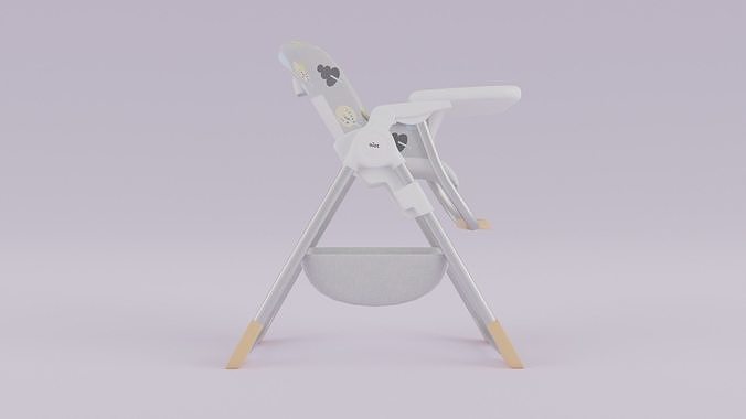 Joie Mimzy Snacker 2in1 High Chair for Babies K Low-poly 3D model 7