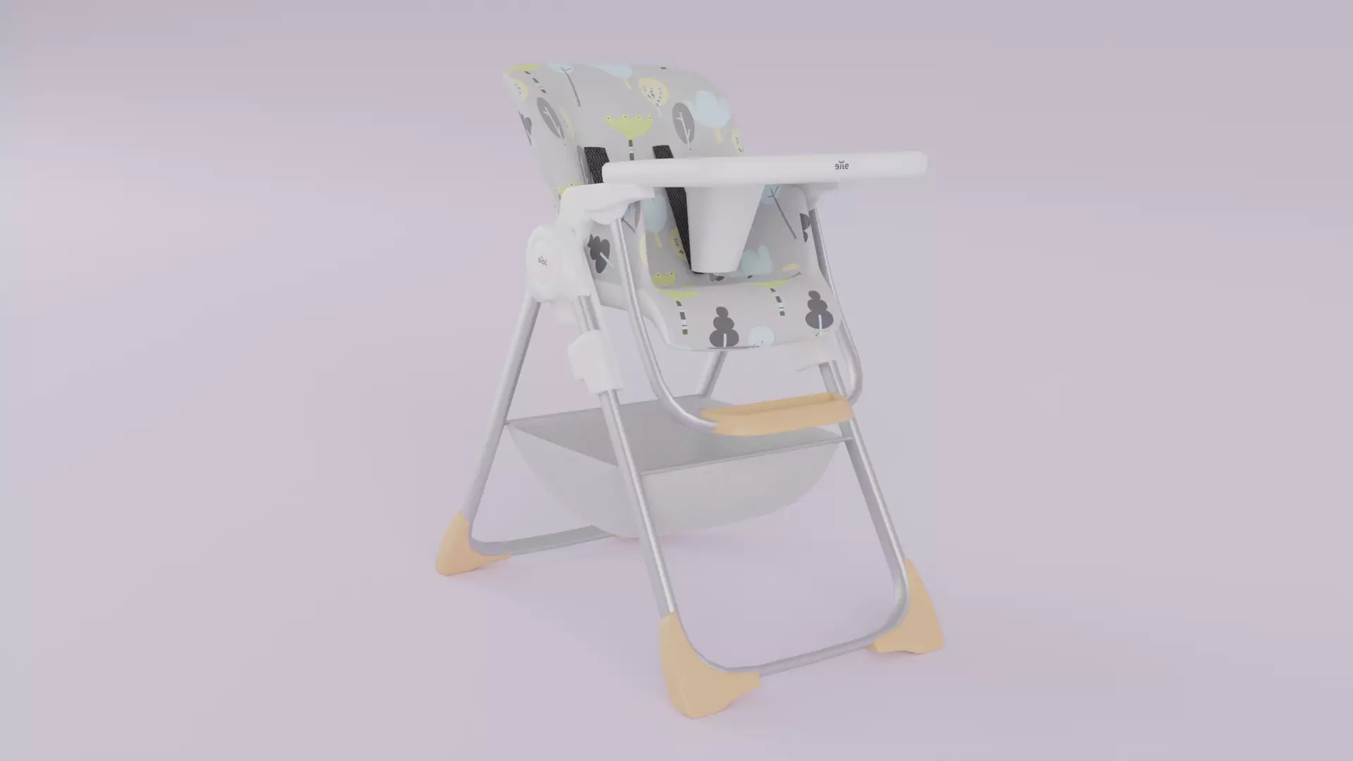 Joie Mimzy Snacker 2in1 High Chair for Babies K Low-poly 3D model_0