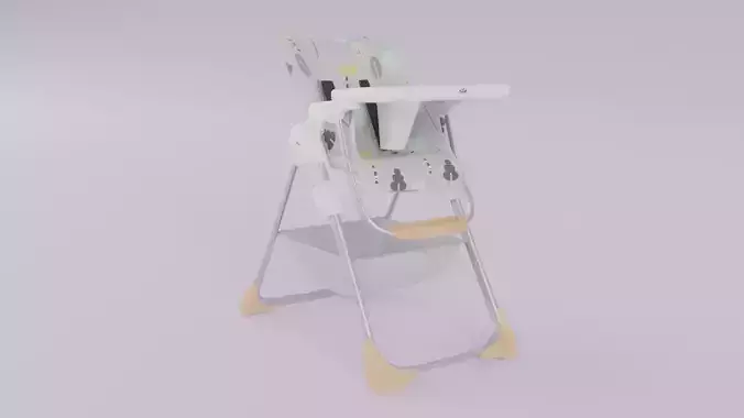 Joie Mimzy Snacker 2in1 High Chair for Babies K Low-poly 3D model