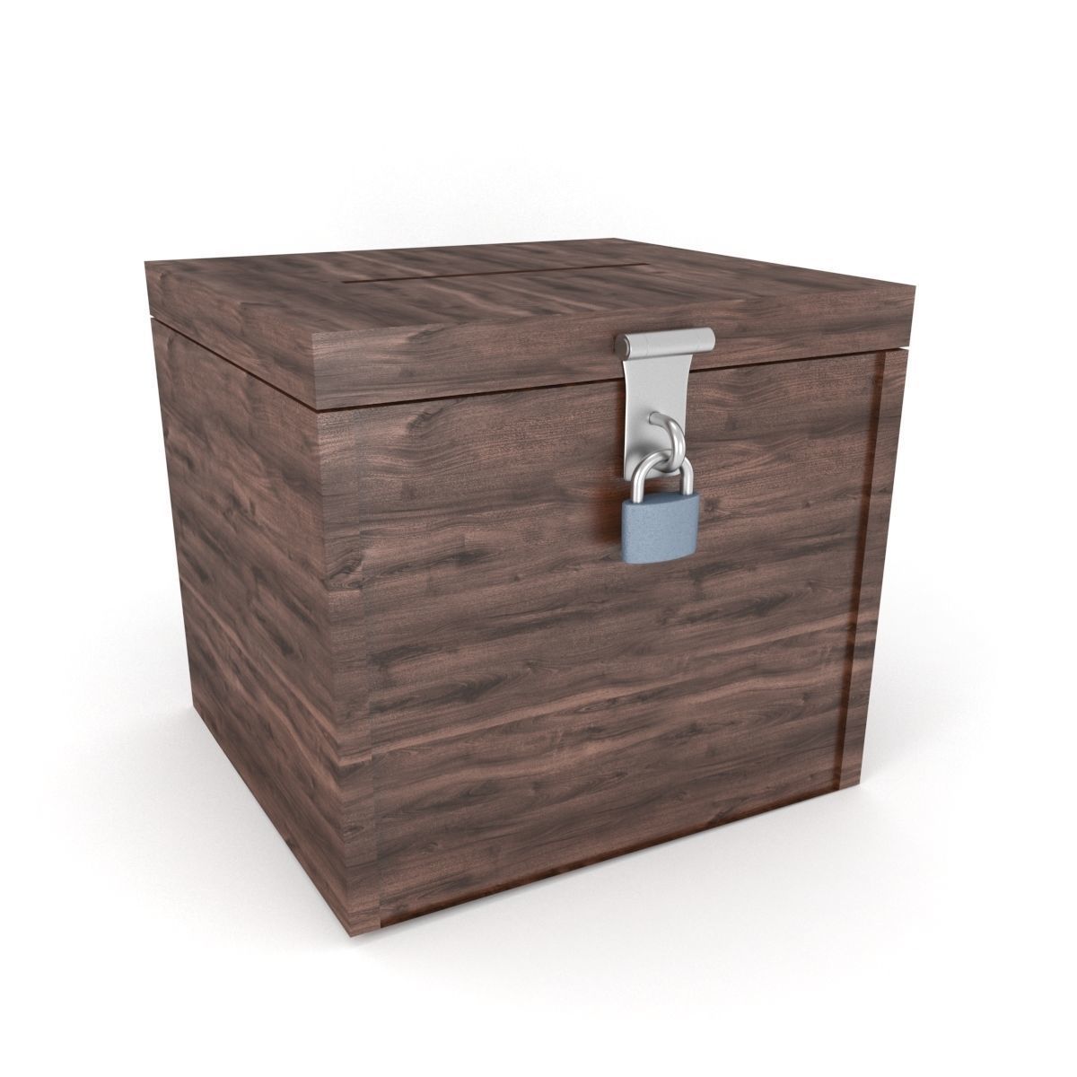 ballot box Low-poly 3D model_5